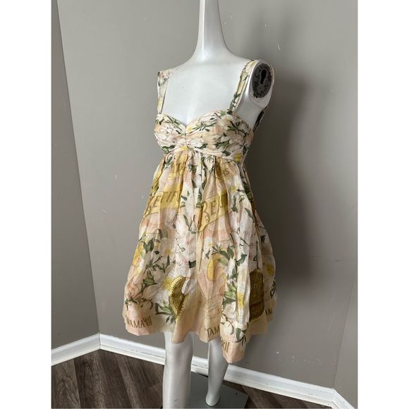 Zimmermann Coaster Floral Print Ruched Mini Dress - Picture 4 of 7